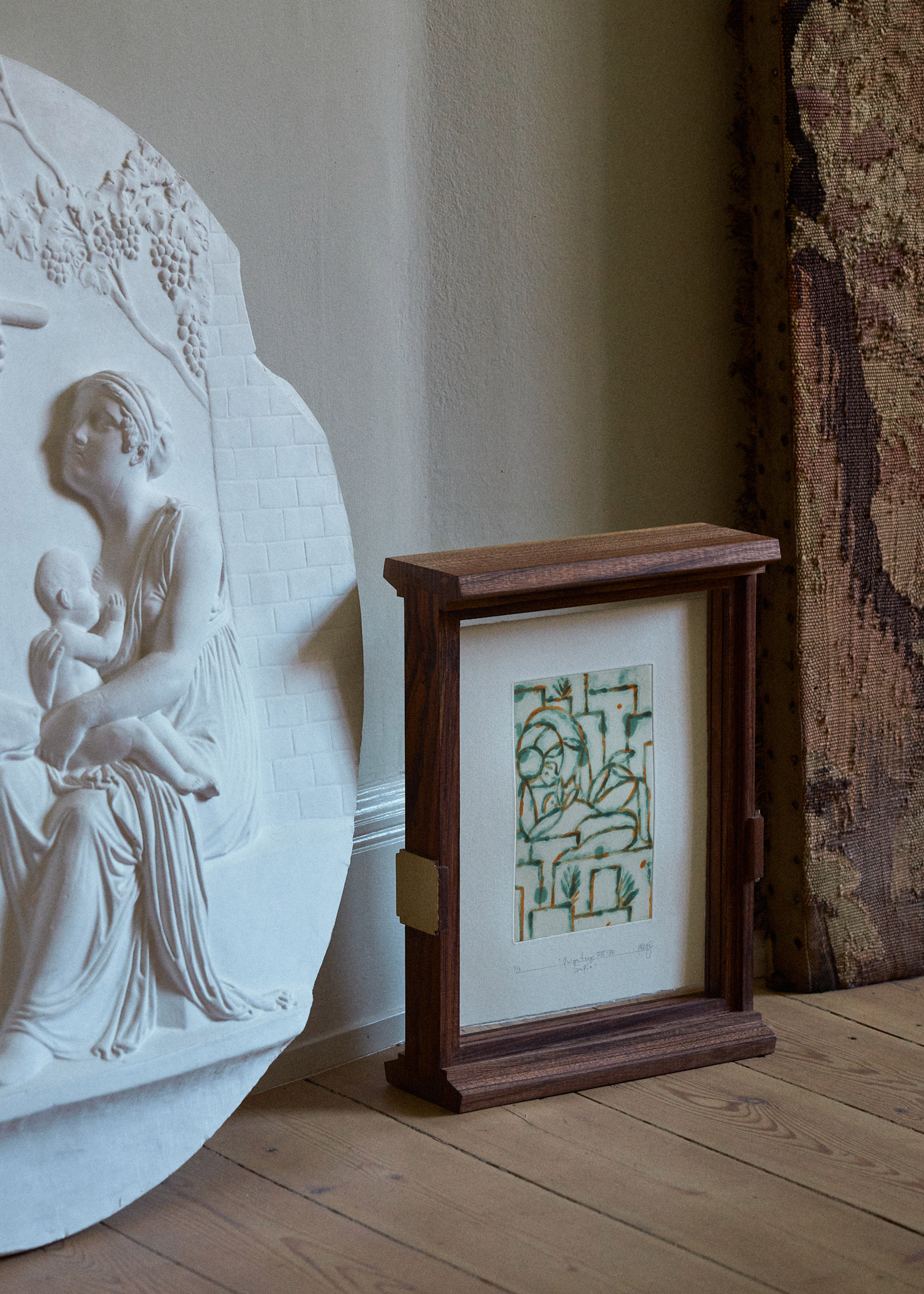 Customised frames sold at BORCH Editions for a series of Alexander Tovborg etchings based on Dante Alighieri’s Divine Comedy.